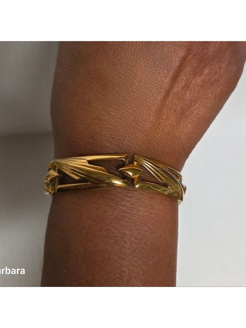 Vintage Monet Gold Plated Open-Work Link Bracelet